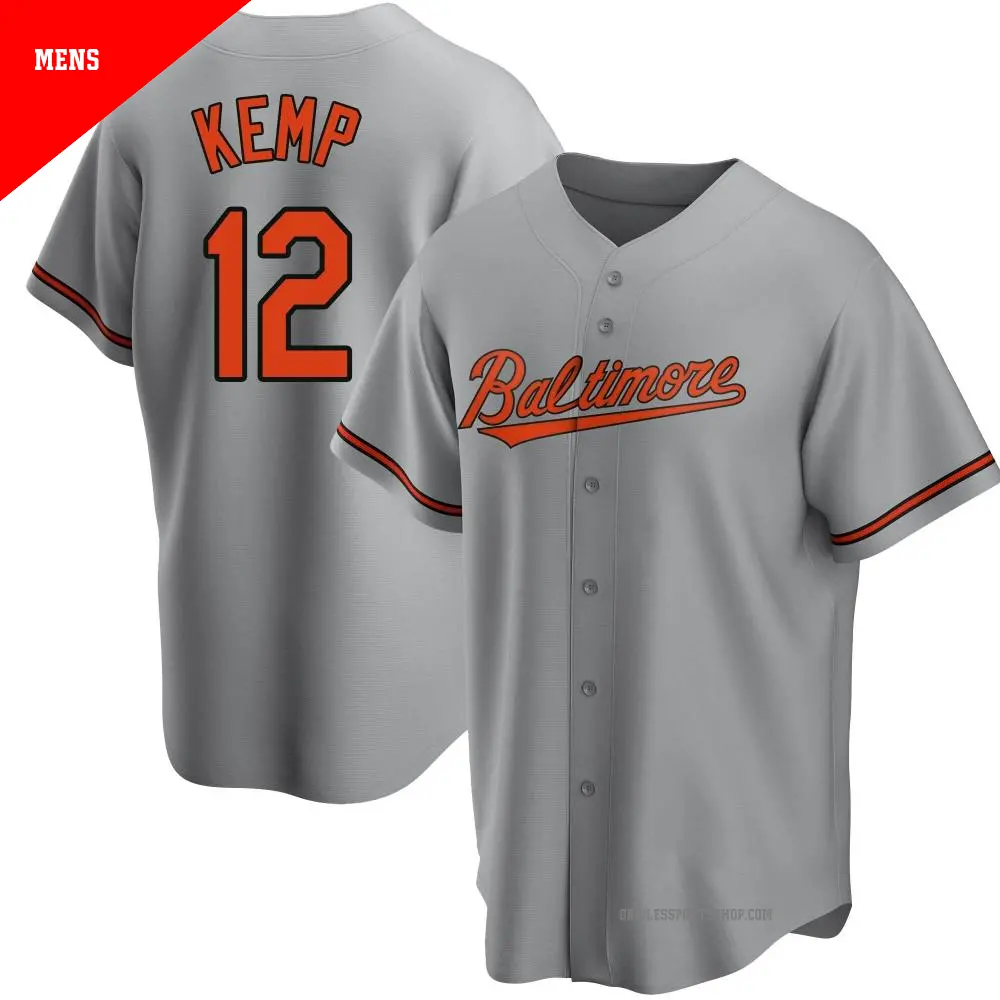 Men s 12 Tony Kemp Baltimore Orioles Gray Replica Road Jersey