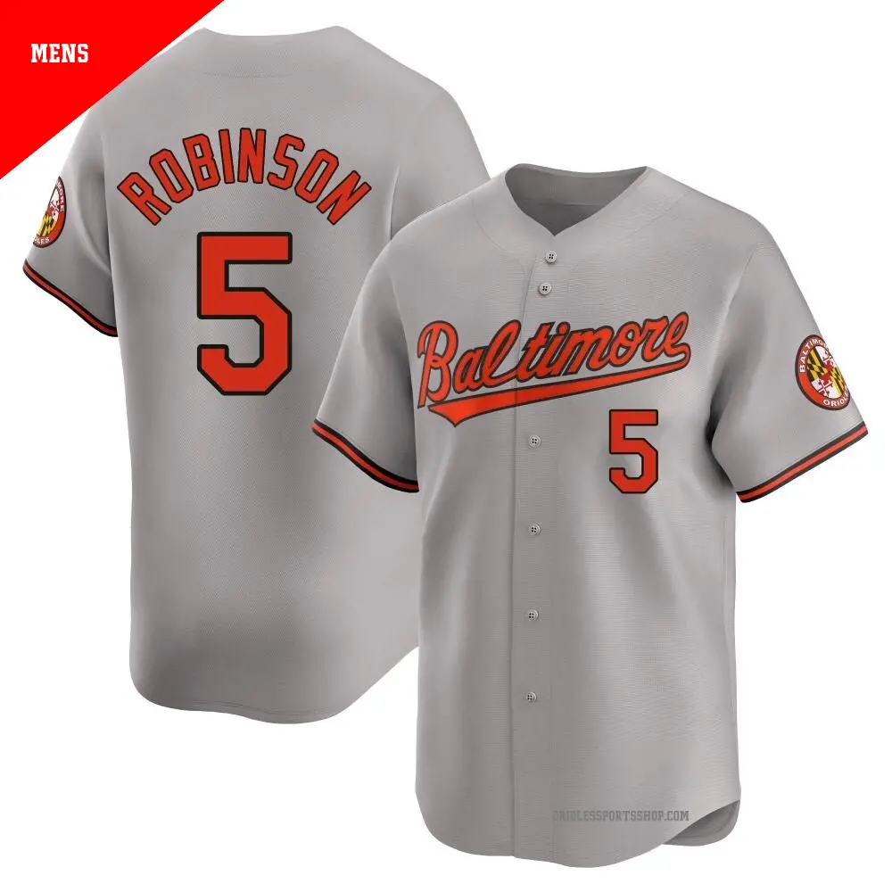 Men s 5 Brooks Robinson Baltimore Orioles Gray Limited Road Jersey