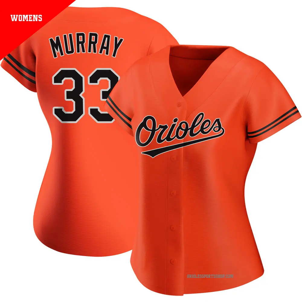 Women's ＃33 Eddie Murray Baltimore Orioles Orange Authentic Alternate Jersey